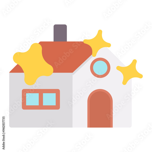Colorful Flat Clean House Icon