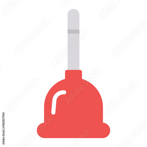 Colorful Flat Plunger Icon