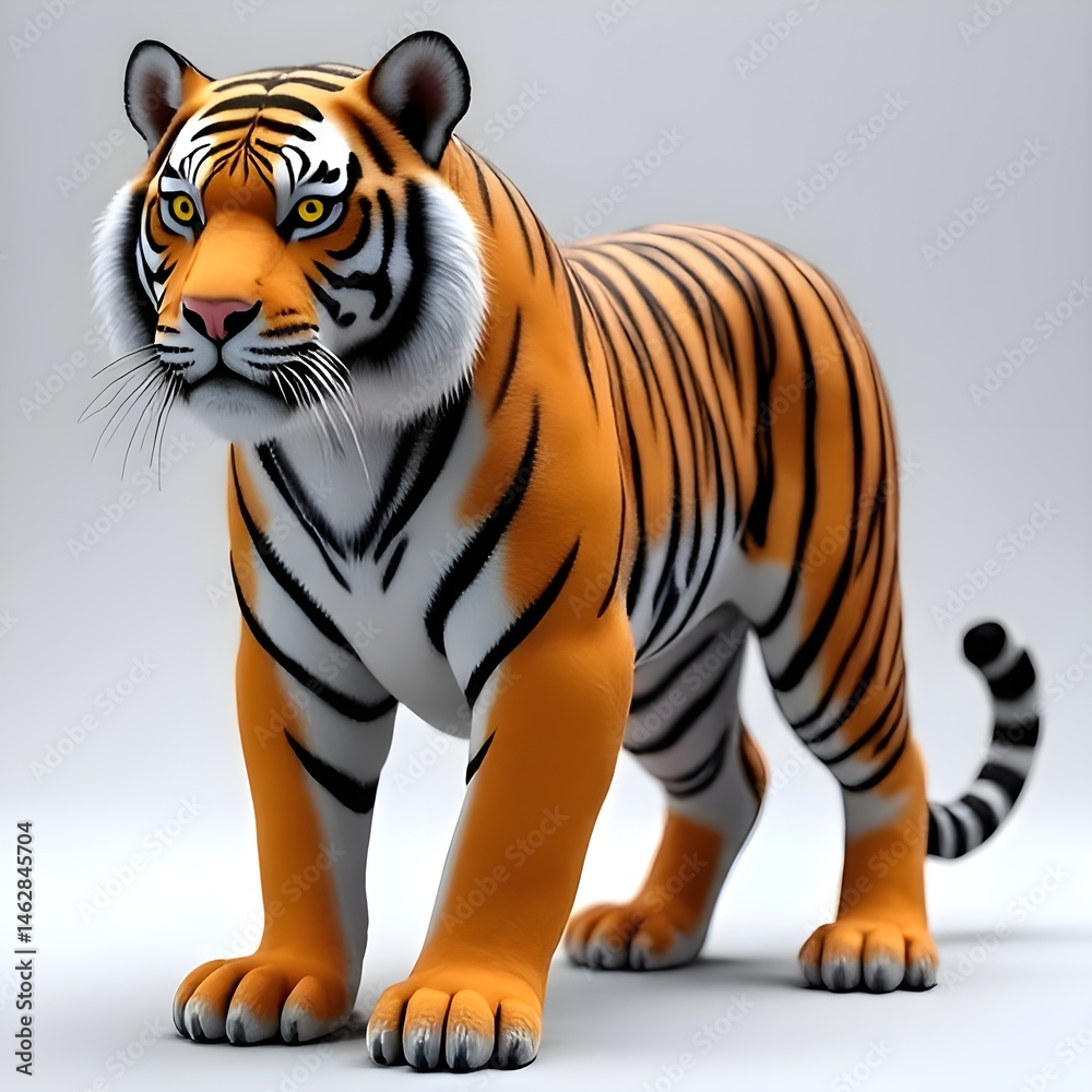 Naklejka premium Stylized Tiger Illustration