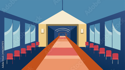 The walls were soundproofed ensuring that outside noise did not disrupt the events taking place in the hall.