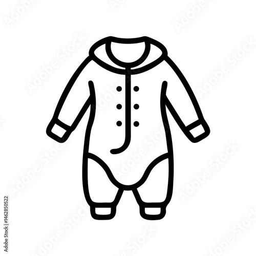 Cuteonesie for babies and toddlers in minimalist style, icon, vector 