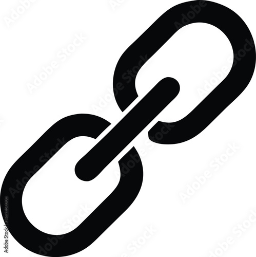 Black and White Silhouette of a Broken Chain Link