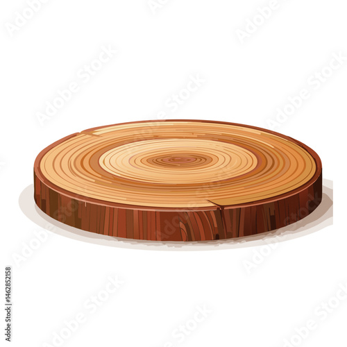 wooden wheel on white background