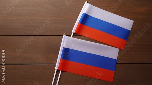 france flag on wooden background