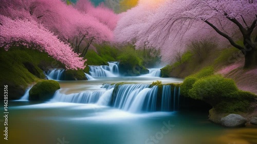 waterfall in the mountains video