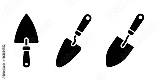 Gardening trowels hand tools for planting vector