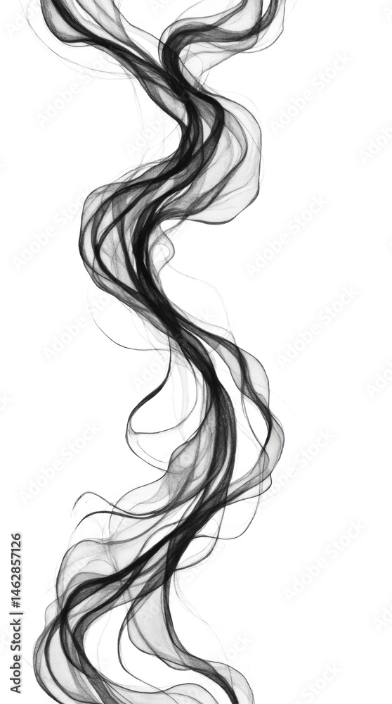 Black-and-White Abstract Line Art of Flowing Organic Shapes Resembling Smooth Curves of Water and Nature Black-and-White Abstract Line Art of Flowing Organic Shapes Resembling Smooth Curves of Water and Nature