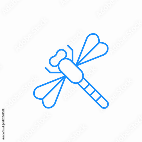 dragonfly insect icon sign vector