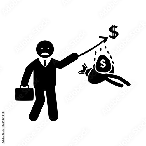 A Business Person Experiencing Financial Problems and Inability to Achieve Goals