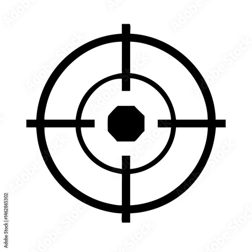 focus reticle silhouette on transparent background for web and graphic design