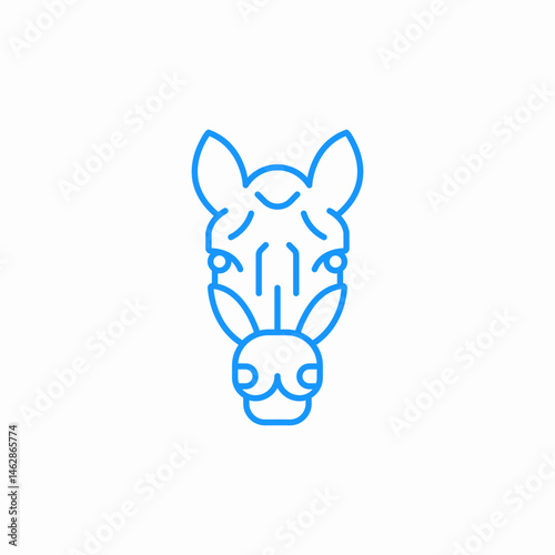 horse face icon sign vector