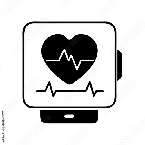 Wearable health tracking and monitoring device with heart rate display
