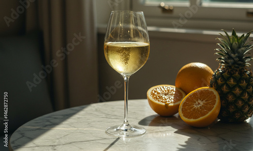 White Wine Chill Under Summer Light
