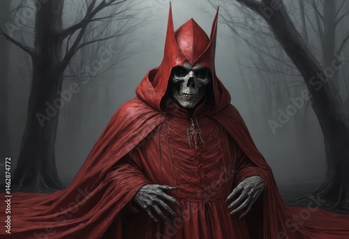 A bishop or cardinal dressed with red clothes