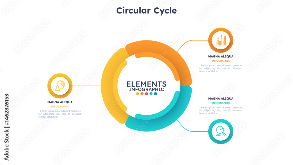 Fototapeta premium Modern Infographic Vector Banner. Business Illustration