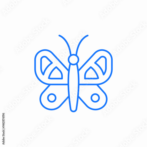 butterfly insect icon sign vector