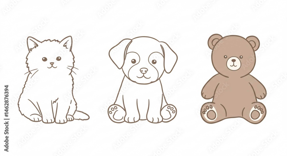 cat, dog and bear cat, dog and bear