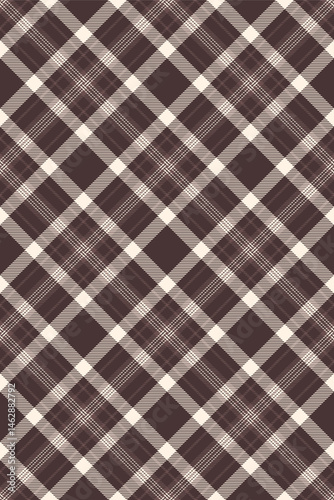 Old plaid seamless tartan, equal check vector pattern. Installing background fabric texture textile in dark and old lace colors.
