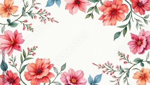 Wallpaper Mural Subtle watercolor floral design, endlessly repeating , texture, pastel, seamless Torontodigital.ca