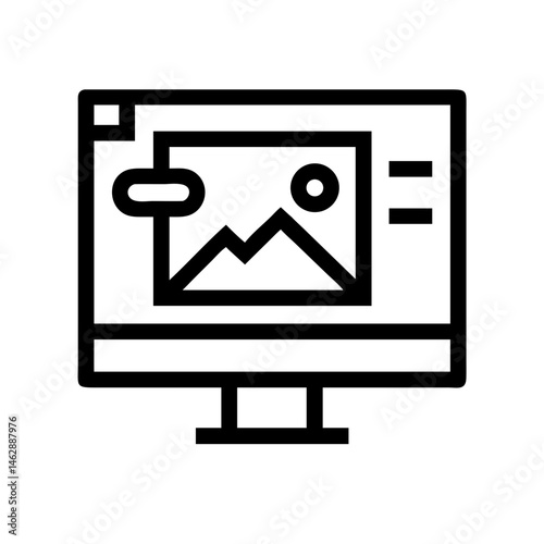 photo editing software silhouette on transparent background for web and graphic design