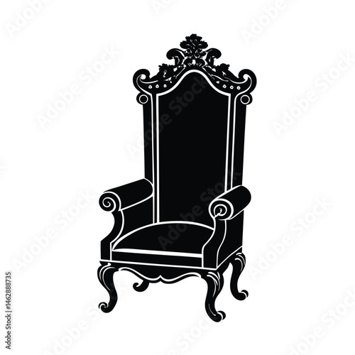 vintage armchair vector illustration