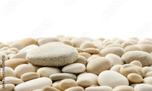 Obraz na płótnie A collection of white and brown rocks and pebbles, perfect for decorative or natural scenes w salonie