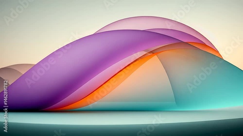 Abstract waves of vibrant colors flowing against a gradient background