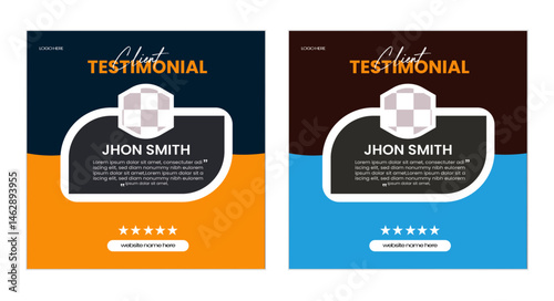 Client testimonial vector design template Modern and creative client feedback testimonial design template
clints testimonial or clients feedback review template design.  