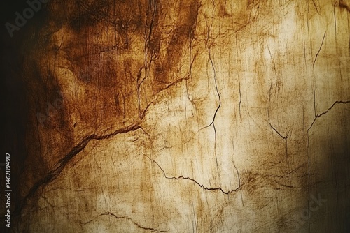 Wallpaper Mural Aged wooden surface with deep cracks and shading. Torontodigital.ca