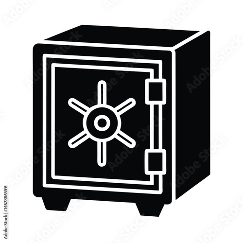 bank safe with gold coin