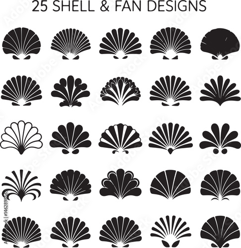 Beautiful Set of Art Deco Gatsby Palmette Ornamental Designs — 1920s Fashion and Design Trends Vector


