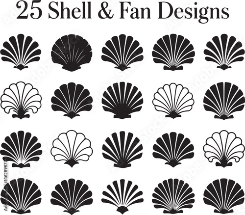 Beautiful Set of Art Deco Gatsby Palmette Ornamental Designs — 1920s Fashion and Design Trends Vector

