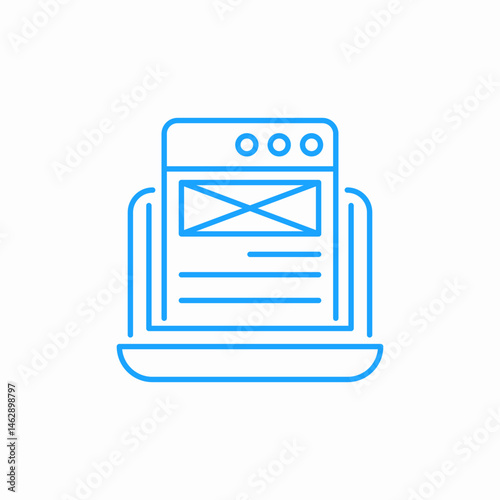 email newsletter icon sign vector