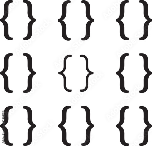Bracket Set Collection — Vector Curly Brackets, Square Brackets, and Decorative Frames

