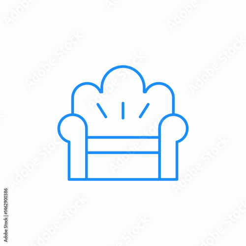 luxury armchair icon sign vector