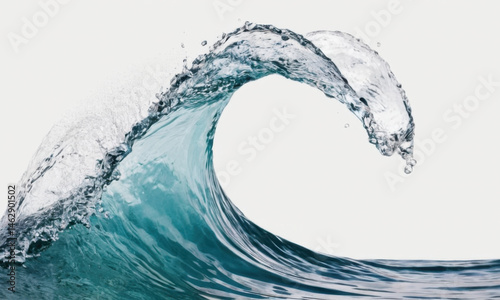 Fototapeta Naklejka Na Ścianę i Meble -  A powerful wave crashes against the ocean surface