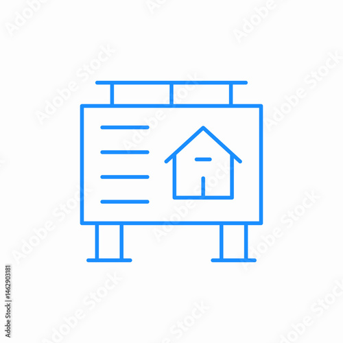 real estate billboard icon sign vector