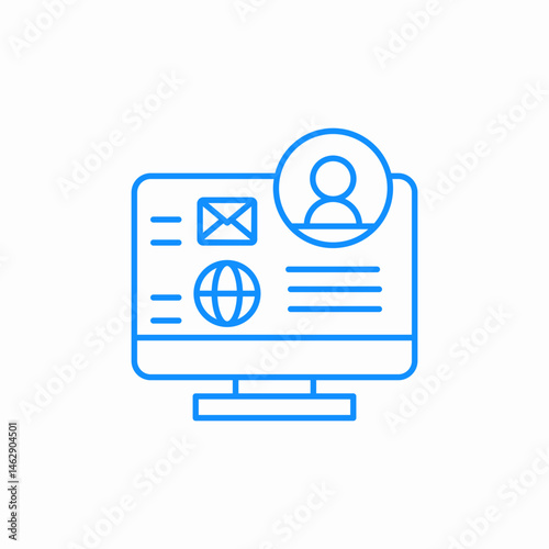 user profile icon sign vector
