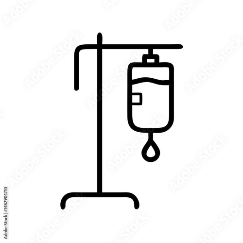 IV drip stand illustration on a white background  