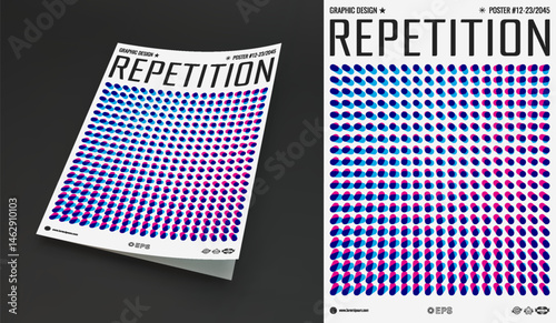 Background of many overlapping coloured translucent ovals and circles with dynamic and glitch effect. Cover design template for notepad, notebook, book, album, etc. 3d vector illustration.