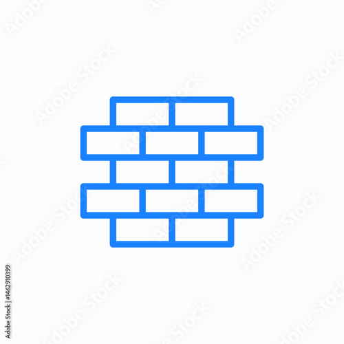 brick wall icon sign vector