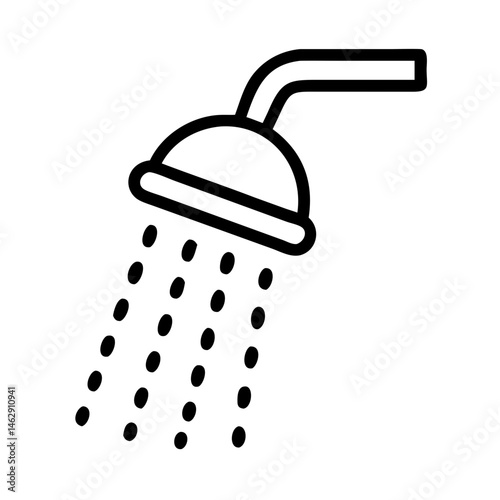 Φωτογραφία showerhead with water on transparent background for web and graphic design