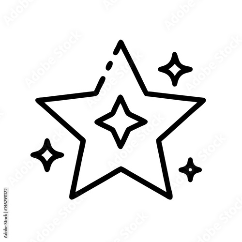 star favorite on transparent background for web and graphic design