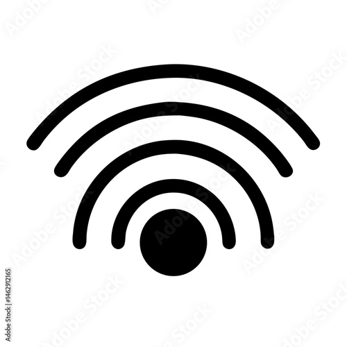 wi fi signal silhouette on transparent background for web and graphic design