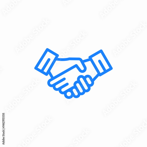 handshake agreement icon sign vector