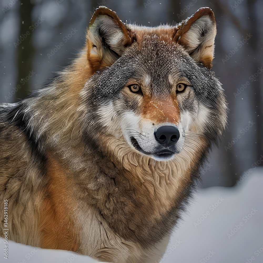 Fototapeta premium wolf in winter