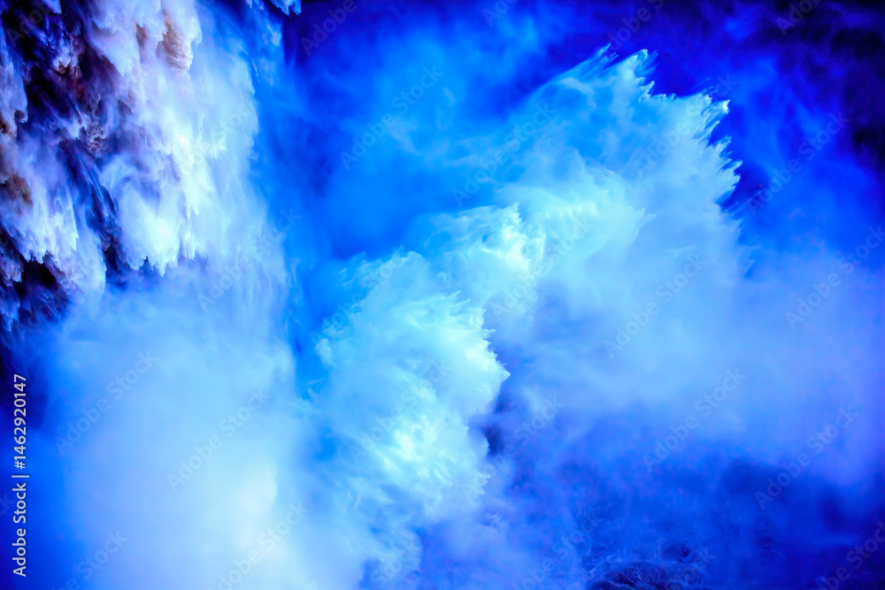Colorful Snoqualme Falls Waterfall Abstract Washington State Pacific Northwest