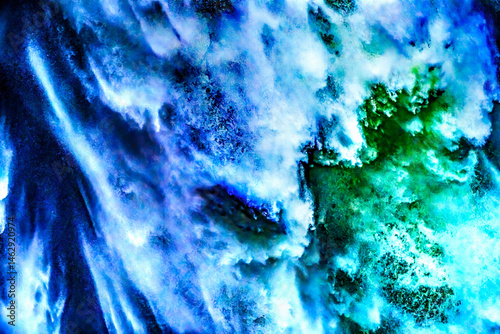 Obraz na płótnie Colorful Snoqualme Falls Waterfall Abstract Washington State Pacific Northwest w salonie