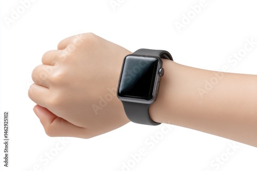 Sleek Smartwatch on a Pale Wrist: Minimalist Product Shot