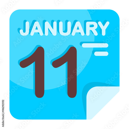 11 January Calendar Icon